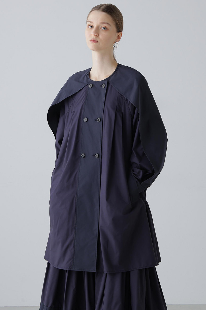 アドーア ADORE モダールエステルジャケット 比翼 ペプラム ライトアウター アドーア ADORE モダールエステルジャケット 比翼 ペプラム ライト