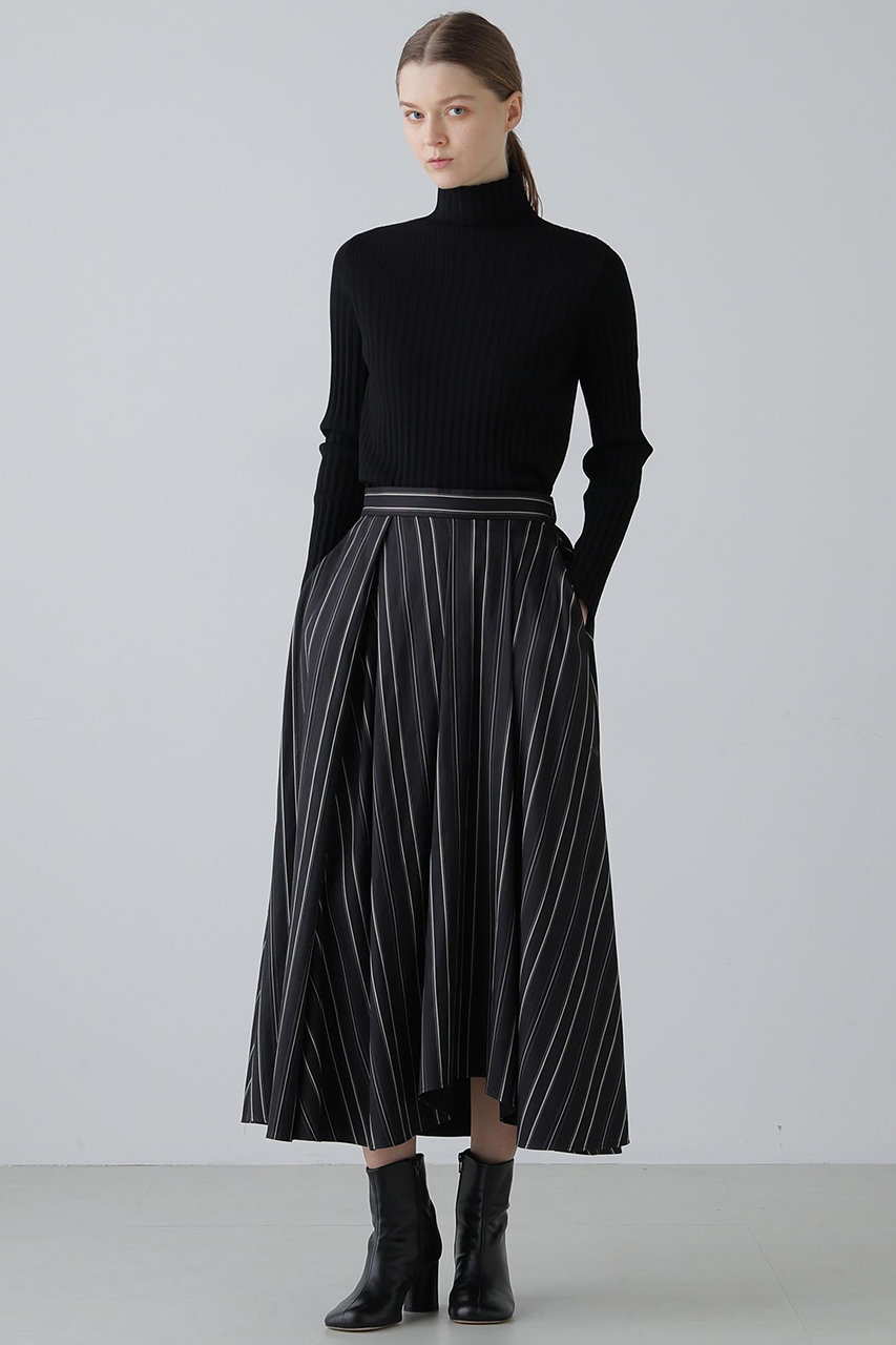 定価4,4万♪美品 アドーア バックプリーツニット 38 ブラック黒 長袖 セール】 バックプリーツニット （ニット・セーター）｜ADORE