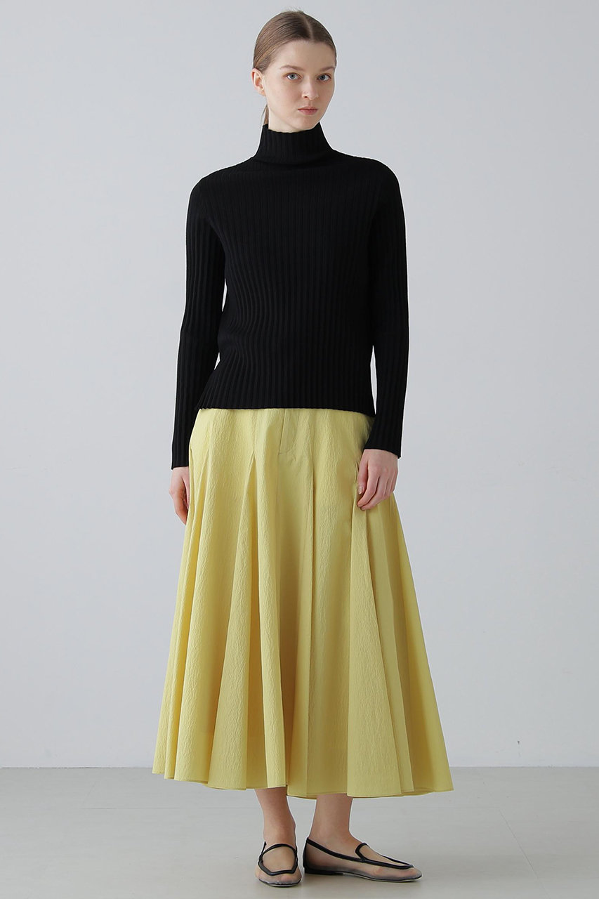 ADORE　ロングワンピース　ハーフプリーツ　ニット　異素材　アドーア　38 ADORE ロングワンピース ハーフプリーツ ニット 異素材 アドーア 38