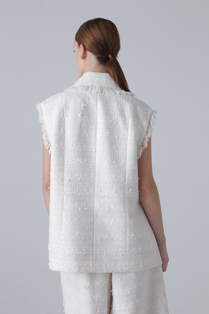 ADORE(アドーア)｜テープヤーンツィードジレ/オフホワイト の通販  