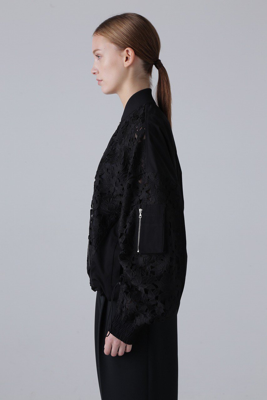 ADORE(アドーア)｜ミックスフラワーレースジャケット/ブラック