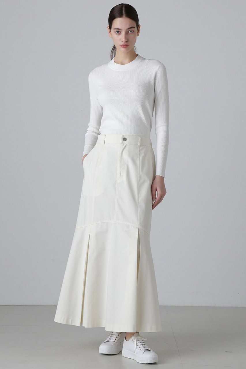 ADORE(アドーア)｜◇ベーシックリブニット/ホワイト の通販｜ELLESHOP