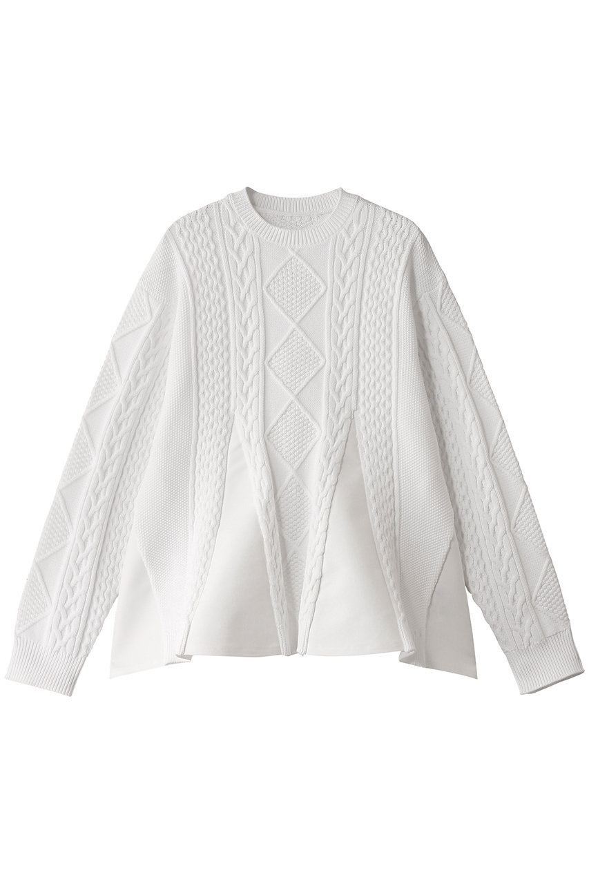 ADORE ◆エアーストレッチケーブルニット (ホワイト, 38) アドーア ELLE SHOP ADORE ◆エアーストレッチケーブルニット (ホワイト, 38) アドーア ELLE SHOP