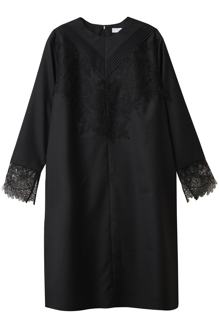 ADORE ラスターストレッチロングブラウス (ブラック, 38) アドーア ELLE SHOP ADORE ラスターストレッチロングブラウス (ブラック, 38) アドーア ELLE SHOP
