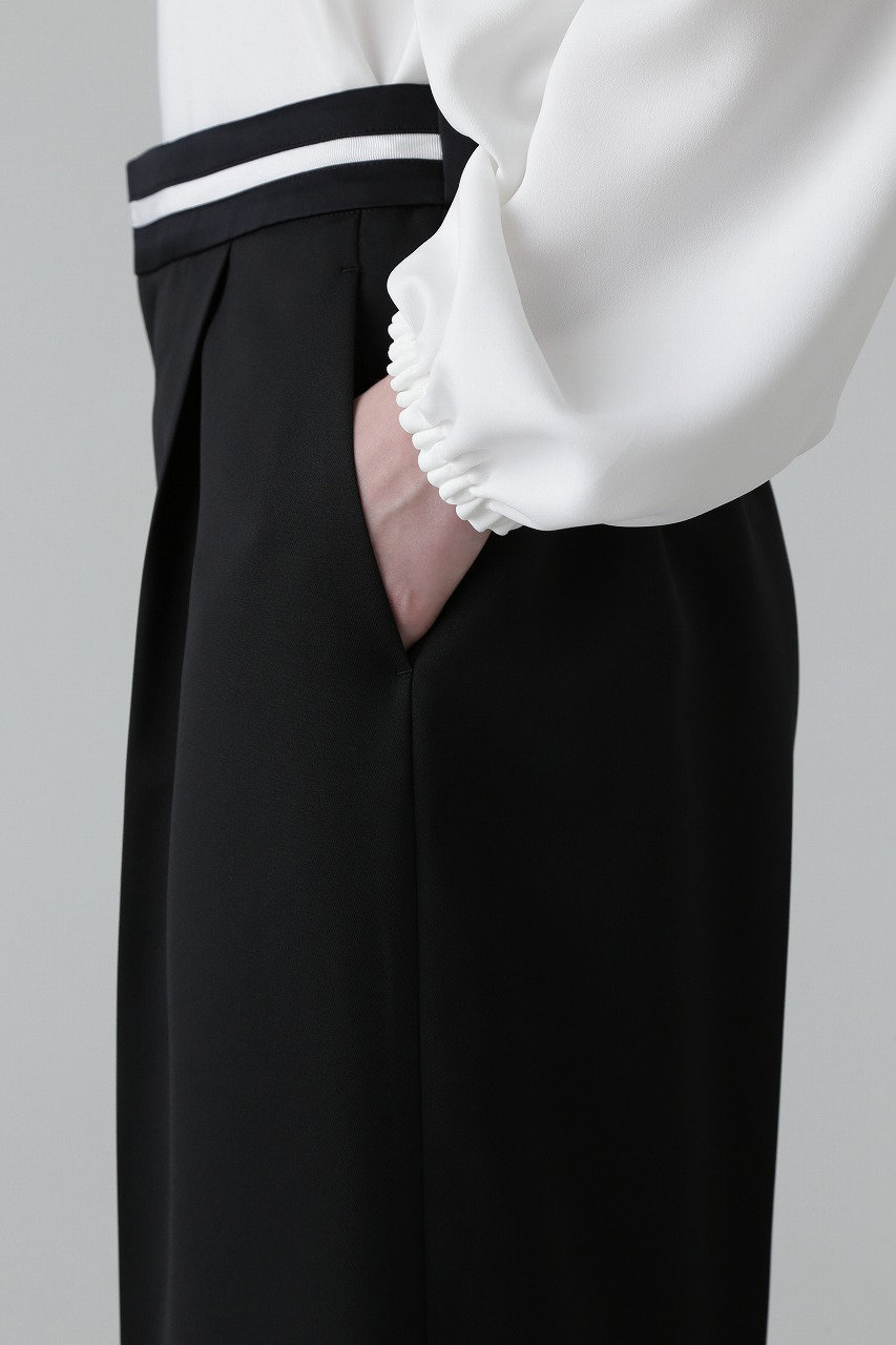 値下げ【75%OFF】ADORE アドーア　ワイドパンツ　ツイルダブルクロス　黒 ADORE(アドーア)｜◇ブライトダブルクロスパンツ/ブラック の