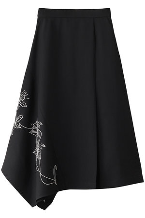 美品　アドーア　ADORE ロングスカート　ブラック　ホワイト　Aライン ADORE(アドーア)｜◇シアーメッシュラッセルスカート/ブラック