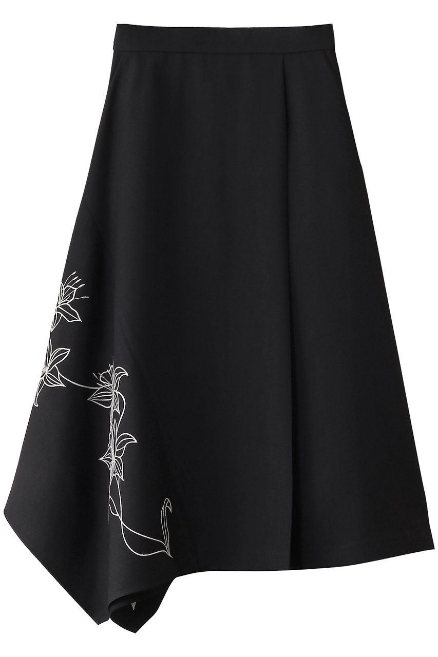 ADORE エンブロイダリーブッチャースカート (ブラック, 38) アドーア ELLE SHOP ADORE エンブロイダリーブッチャースカート (ブラック, 38) アドーア ELLE SHOP