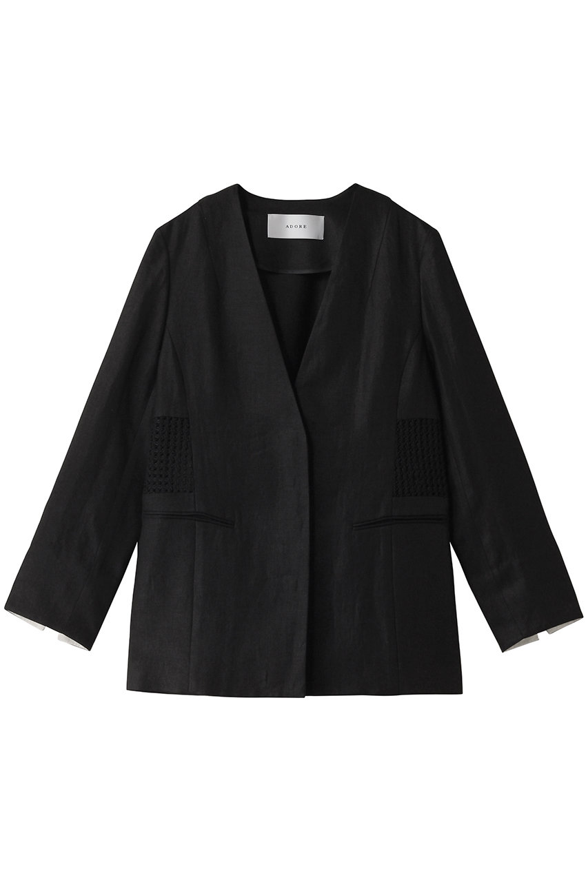 ADORE メッシュウエストジャケット (ブラック, 38) アドーア ELLE SHOP ADORE メッシュウエストジャケット (ブラック, 38) アドーア ELLE SHOP