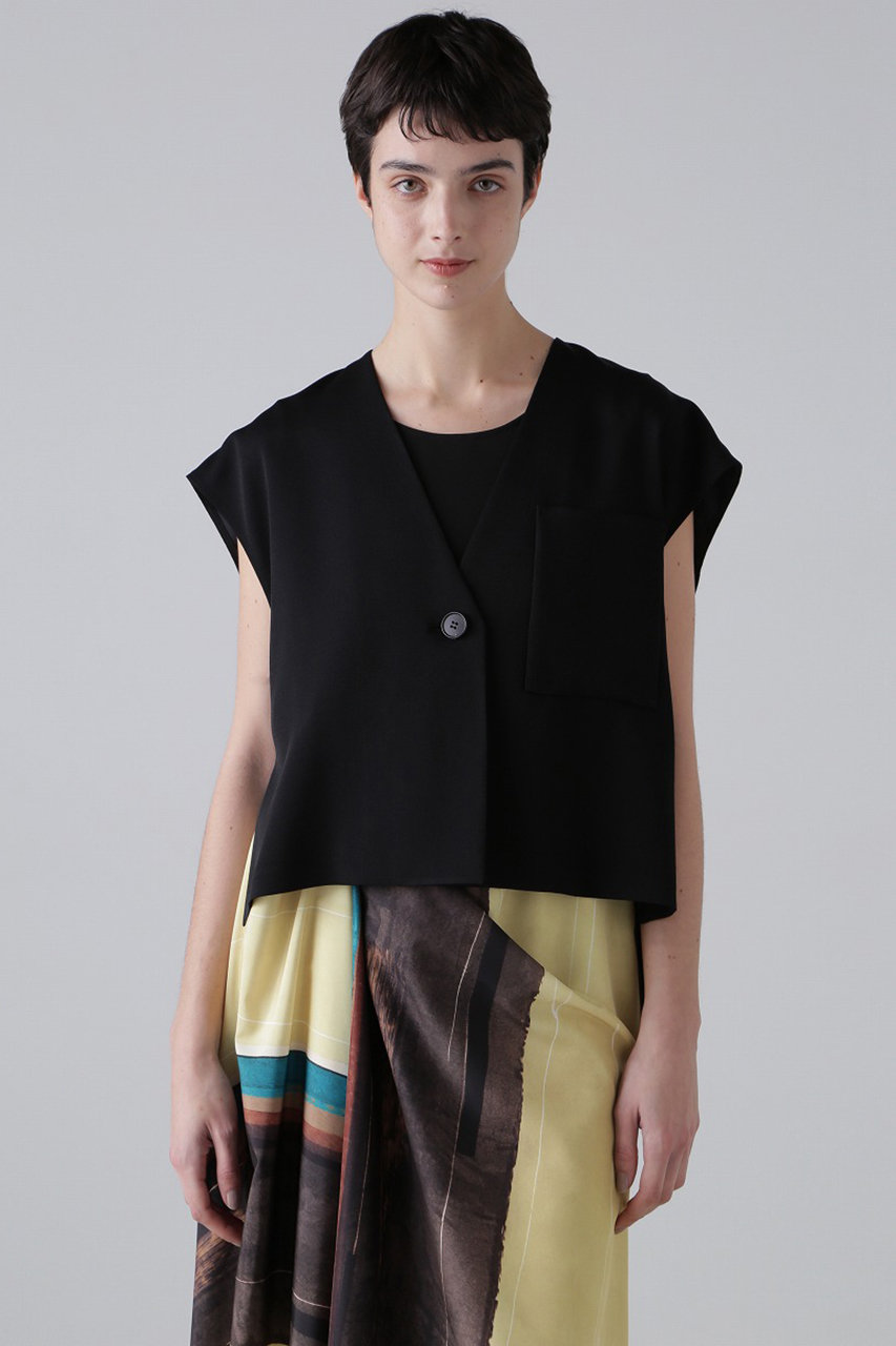 ADORE◆ノースリーブブラウス/38/ポリエステル/GRN/531-110535 ADORE(アドーア)｜ドライカシドスノースリーブブラウス/ブラック