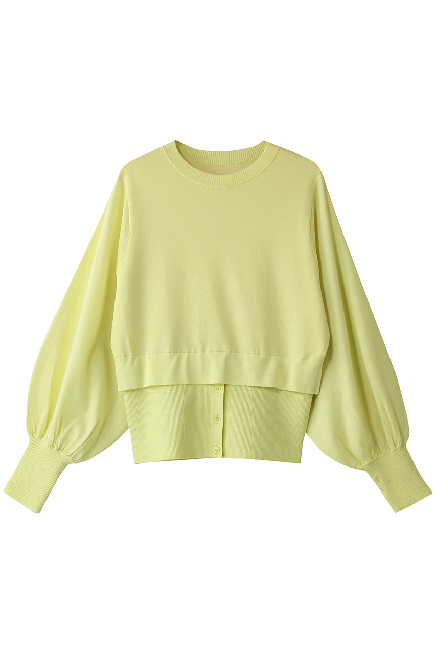 ADORE レイヤードヘムニット (イエロー, 38) アドーア ELLE SHOP ADORE レイヤードヘムニット (イエロー, 38) アドーア ELLE SHOP