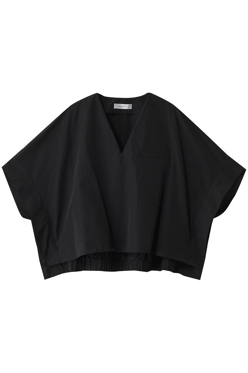 ADORE ライトナイロンコットンブラウス (ブラック, 38) アドーア ELLE SHOP ADORE ライトナイロンコットンブラウス (ブラック, 38) アドーア ELLE SHOP