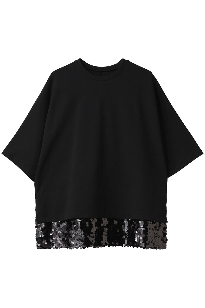 ADORE スパングルヘムジャージーカットソー (ブラック, 38) アドーア ELLE SHOP ADORE スパングルヘムジャージーカットソー (ブラック, 38) アドーア ELLE SHOP
