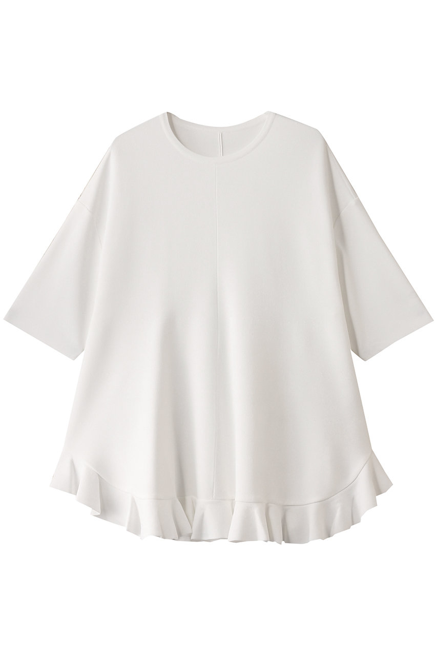 ADORE ラッフルヘムニット (ホワイト, 38) アドーア ELLE SHOP ADORE ラッフルヘムニット (ホワイト, 38) アドーア ELLE SHOP