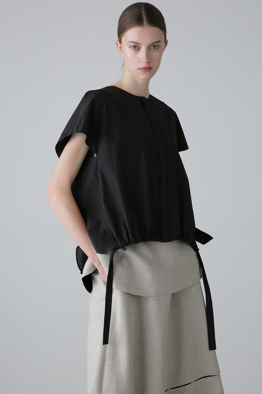 ADORE(アドーア)｜クリスピークロスブラウス/ブラック の通販