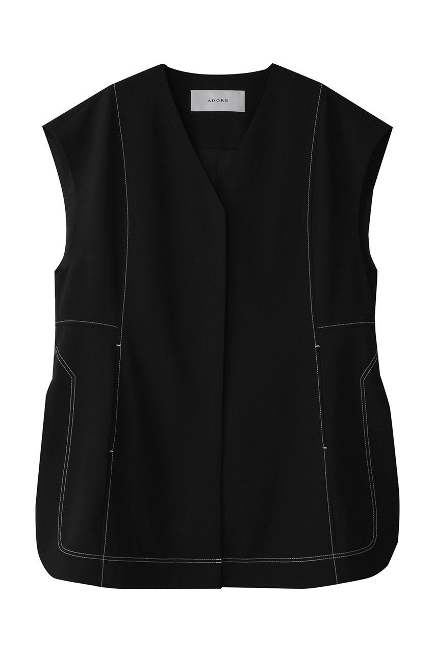 ADORE ドライタッチクロスジャケット (ブラック, 38) アドーア ELLE SHOP ADORE ドライタッチクロスジャケット (ブラック, 38) アドーア ELLE SHOP