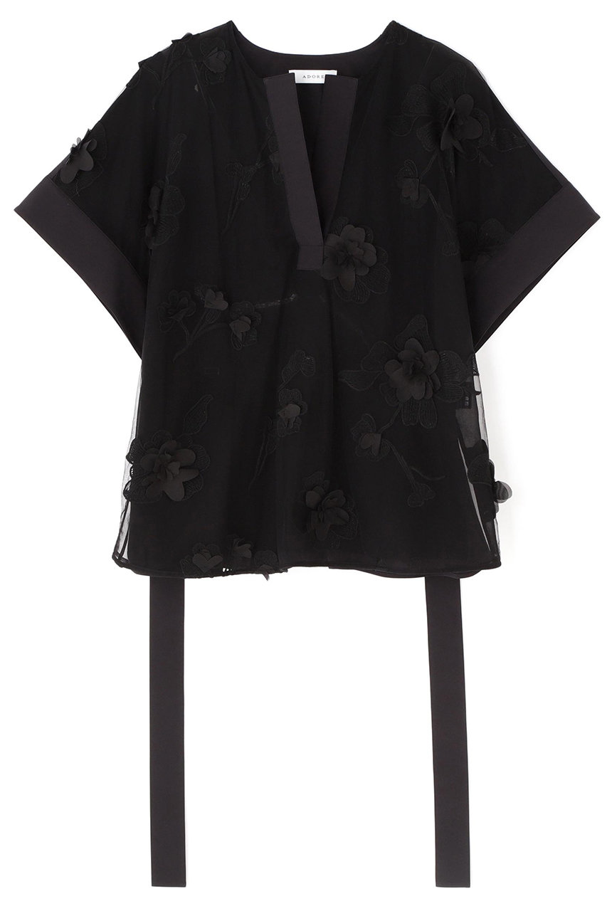 ADORE 3Dレースブラウス (ブラック, 38) アドーア ELLE SHOP ADORE 3Dレースブラウス (ブラック, 38) アドーア ELLE SHOP