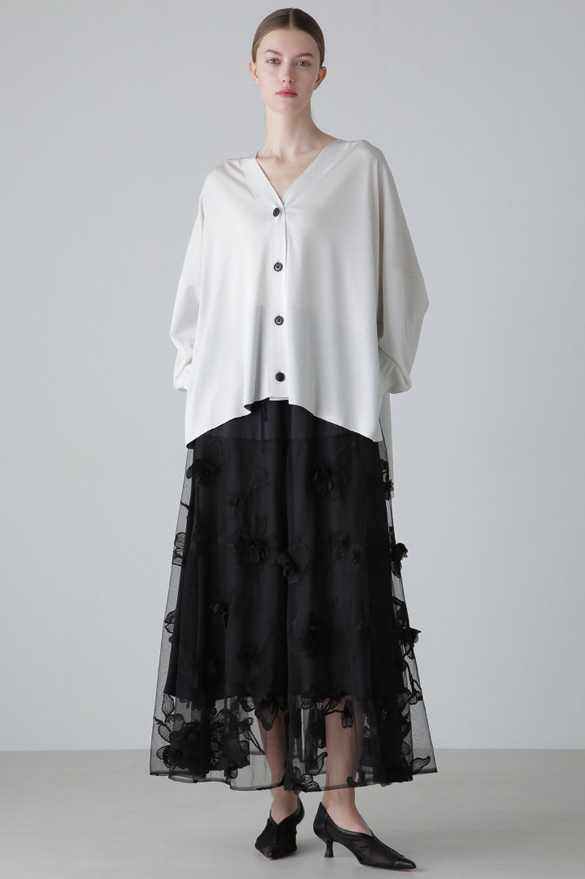 アドーア ブラックスカート BLACK LABEL＞シルクウールツイルスカート | ADORE（アドーア