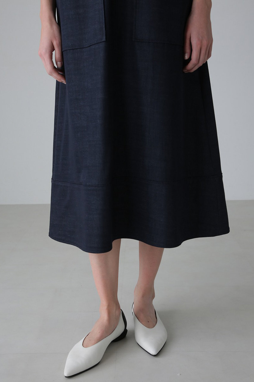 新品タグ付 ADORE ハーフケーブワンピース ネイビー セール】 ハーフケープワンピース （ワンピース）｜ADORE / アドーア