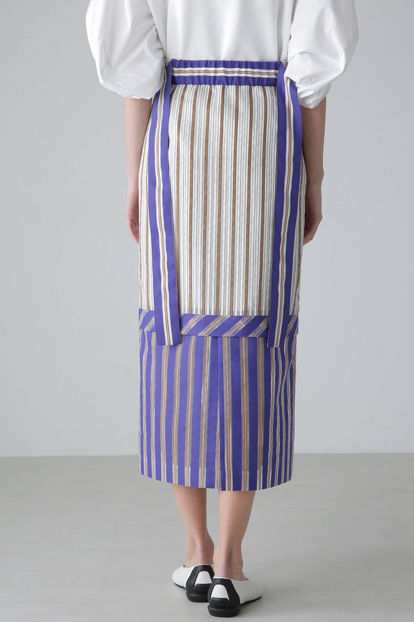 ADORE(アドーア)｜◇ミックスストライプスカート/ブルー の通販