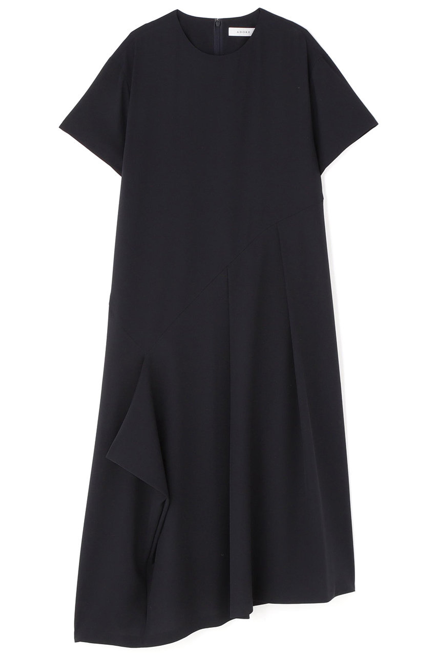 ADORE ドライタッチストレッチワンピース (ネイビー, 38) アドーア ELLE SHOP ADORE ドライタッチストレッチワンピース (ネイビー, 38) アドーア ELLE SHOP