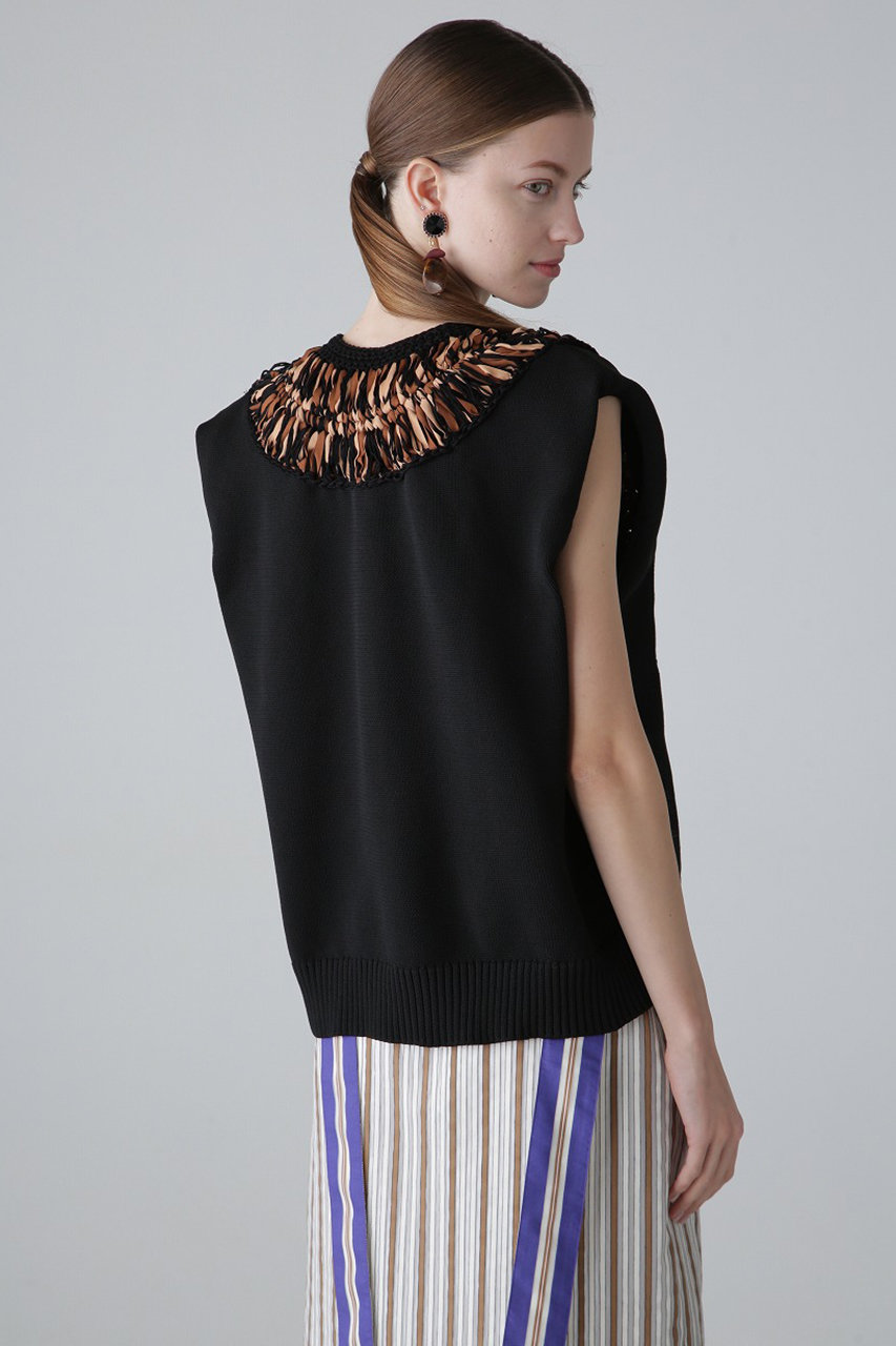アドーア ADORE 531-3110503 トップス ADORE(アドーア)｜テープヤーンニット/ブラック の通販｜ELLESHOP
