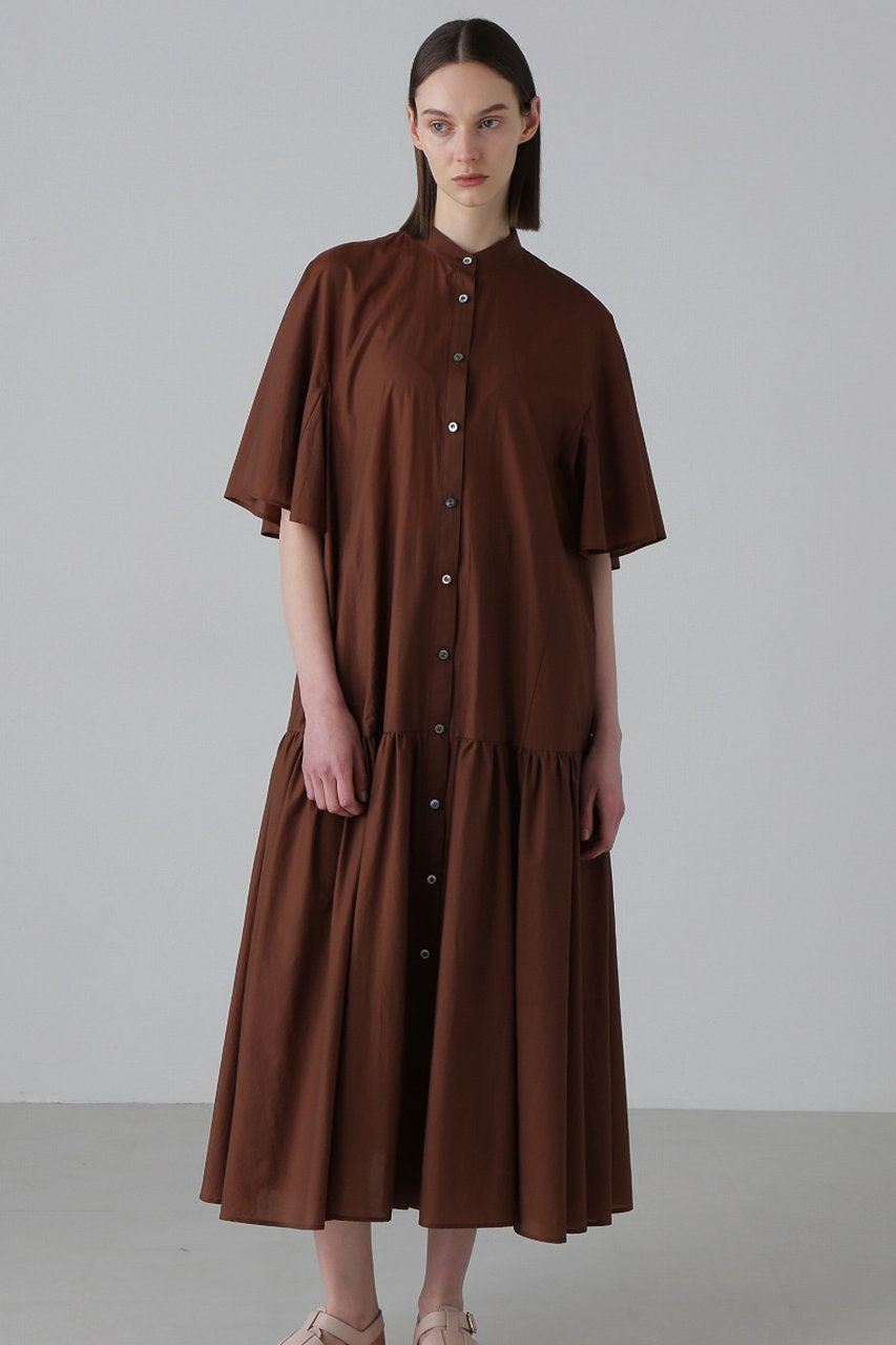 ADORE コットンナイロンタフタワンピース (ブラウン, 38) アドーア ELLE SHOP ADORE コットンナイロンタフタワンピース (ブラウン, 38) アドーア ELLE SHOP
