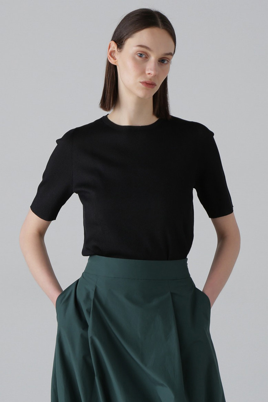 ADORE(アドーア)｜◇シアーリブニット/ブラック の通販｜ELLESHOP