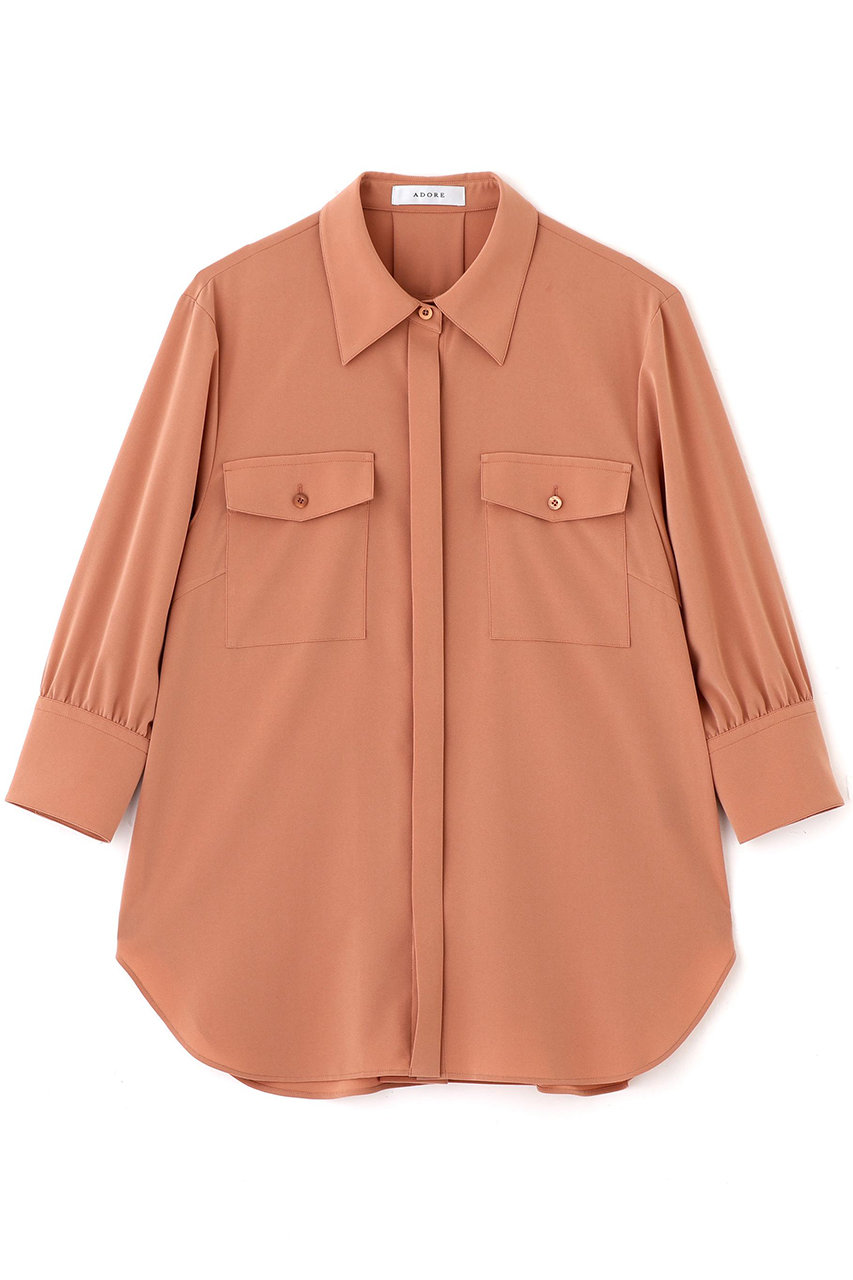 ADORE ストレッチデシンブラウス (ピンク, 38) アドーア ELLE SHOP ADORE ストレッチデシンブラウス (ピンク, 38) アドーア ELLE SHOP