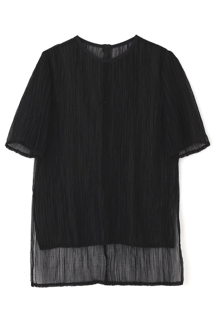 ADORE ◆シアーランダムプリーツブラウス (ブラック, 38) アドーア ELLE SHOP ADORE ◆シアーランダムプリーツブラウス (ブラック, 38) アドーア ELLE SHOP