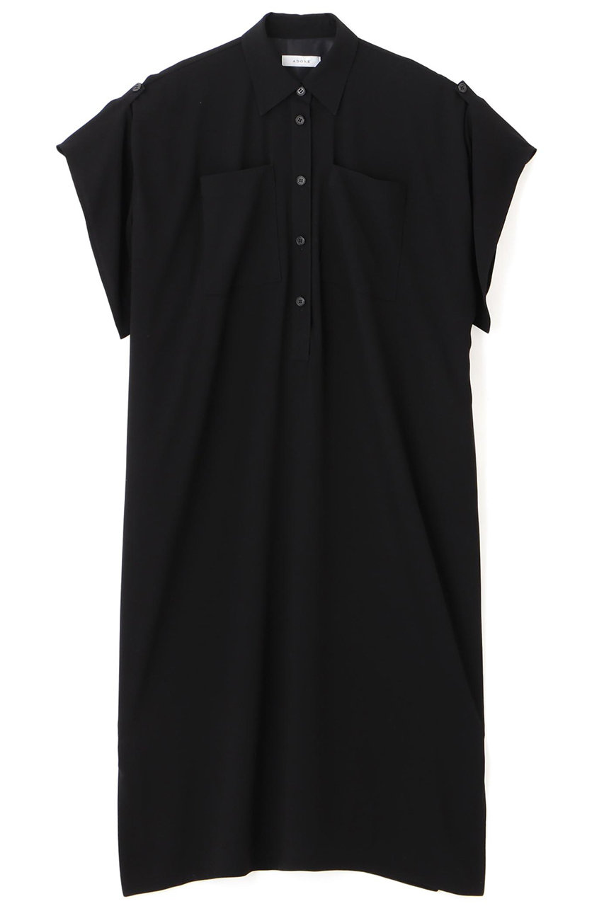 ADORE ◆KIMONOTバックサテンワンピース (ブラック, 38) アドーア ELLE SHOP ADORE ◆KIMONOTバックサテンワンピース (ブラック, 38) アドーア ELLE SHOP