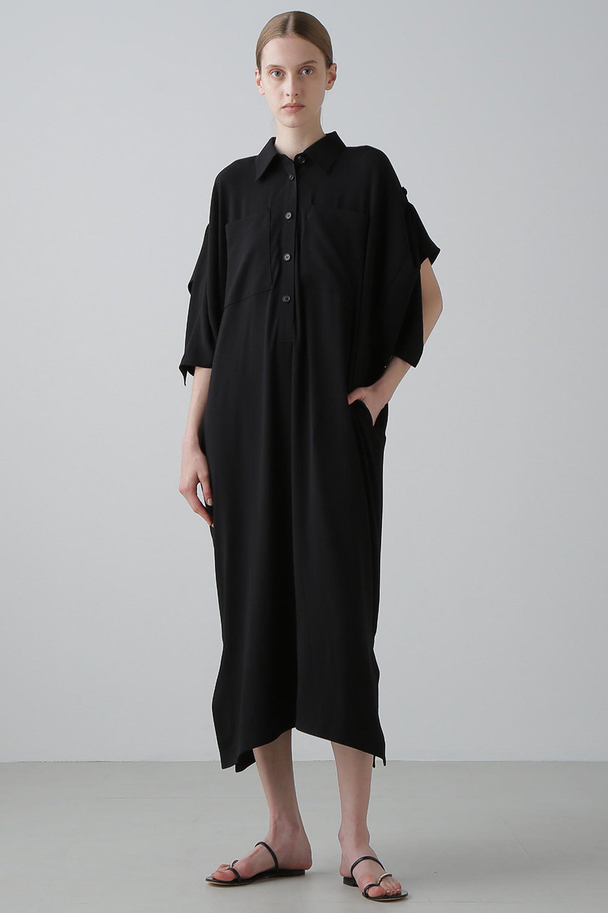 ADORE(アドーア)｜◇KIMONOTバックサテンワンピース/ブラック