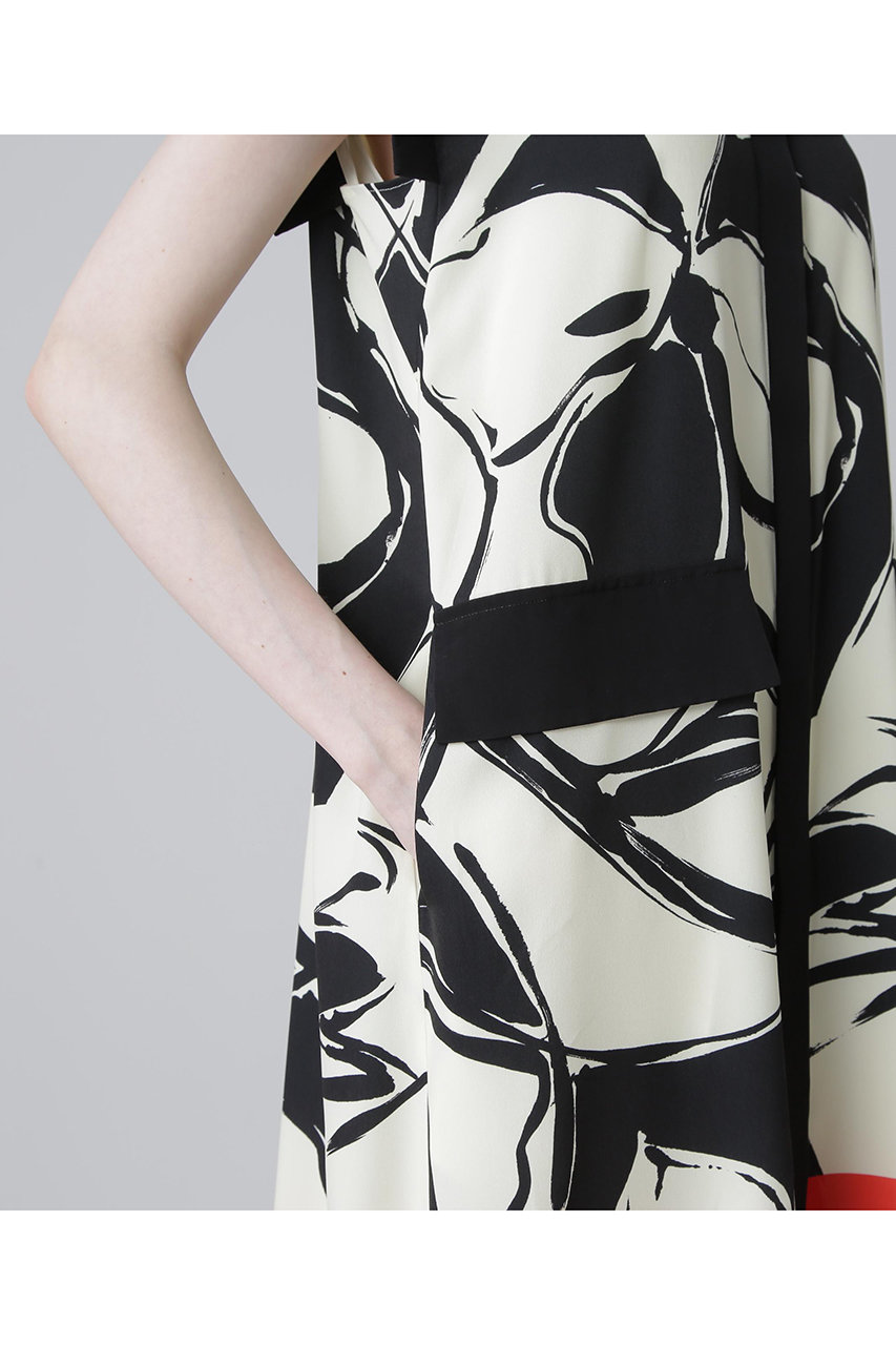 ADORE(アドーア)｜◇カラーオーバーレイプリントワンピース/イエロー