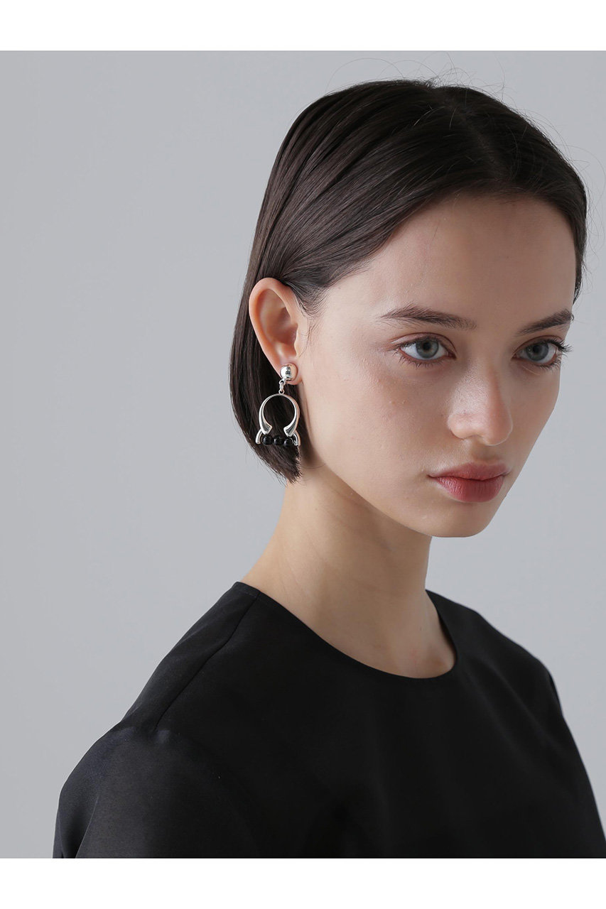 ADORE トリプレッツジェムイヤリング (ブラック, -) アドーア ELLE SHOP ADORE トリプレッツジェムイヤリング (ブラック, -) アドーア ELLE SHOP