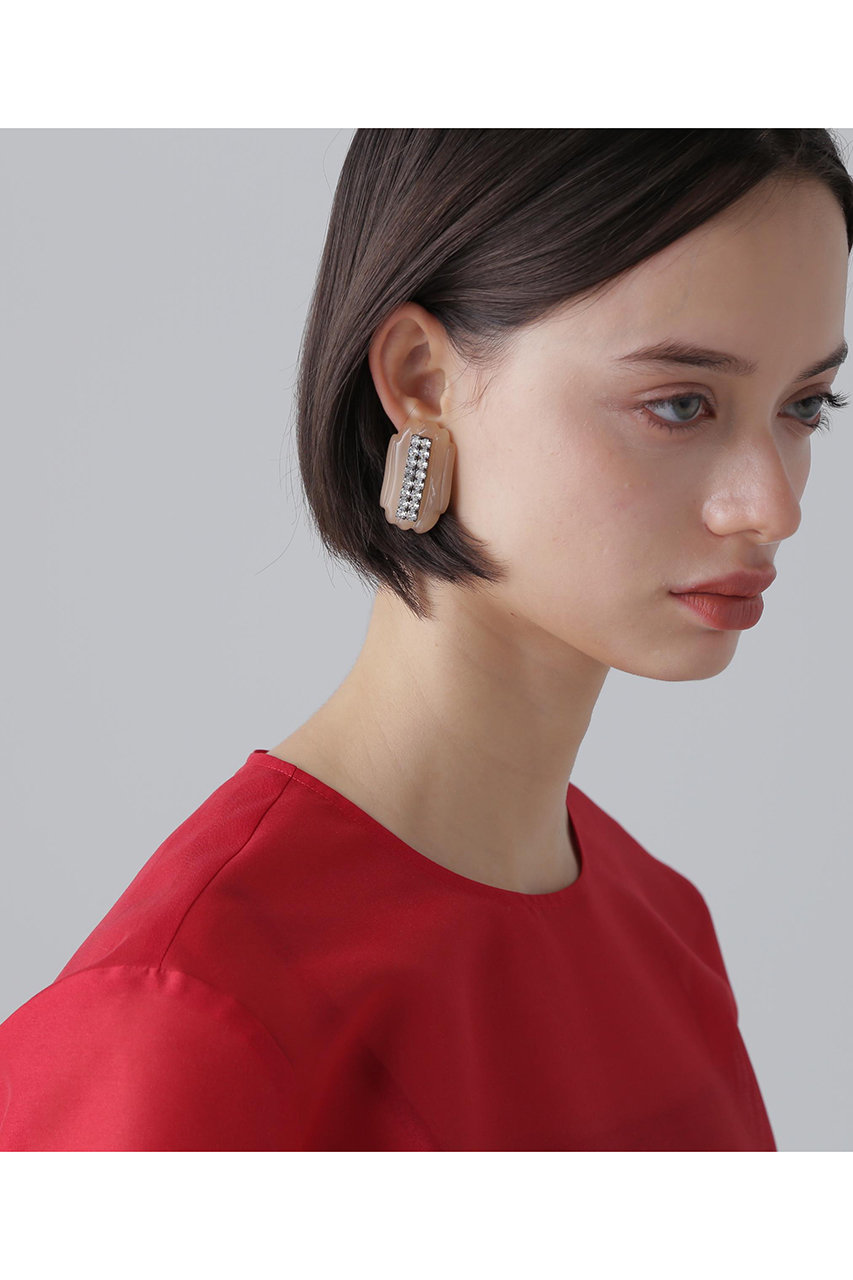 ADORE マドレーヌビジューピアス (ベージュ, -) アドーア ELLE SHOP ADORE マドレーヌビジューピアス (ベージュ, -) アドーア ELLE SHOP