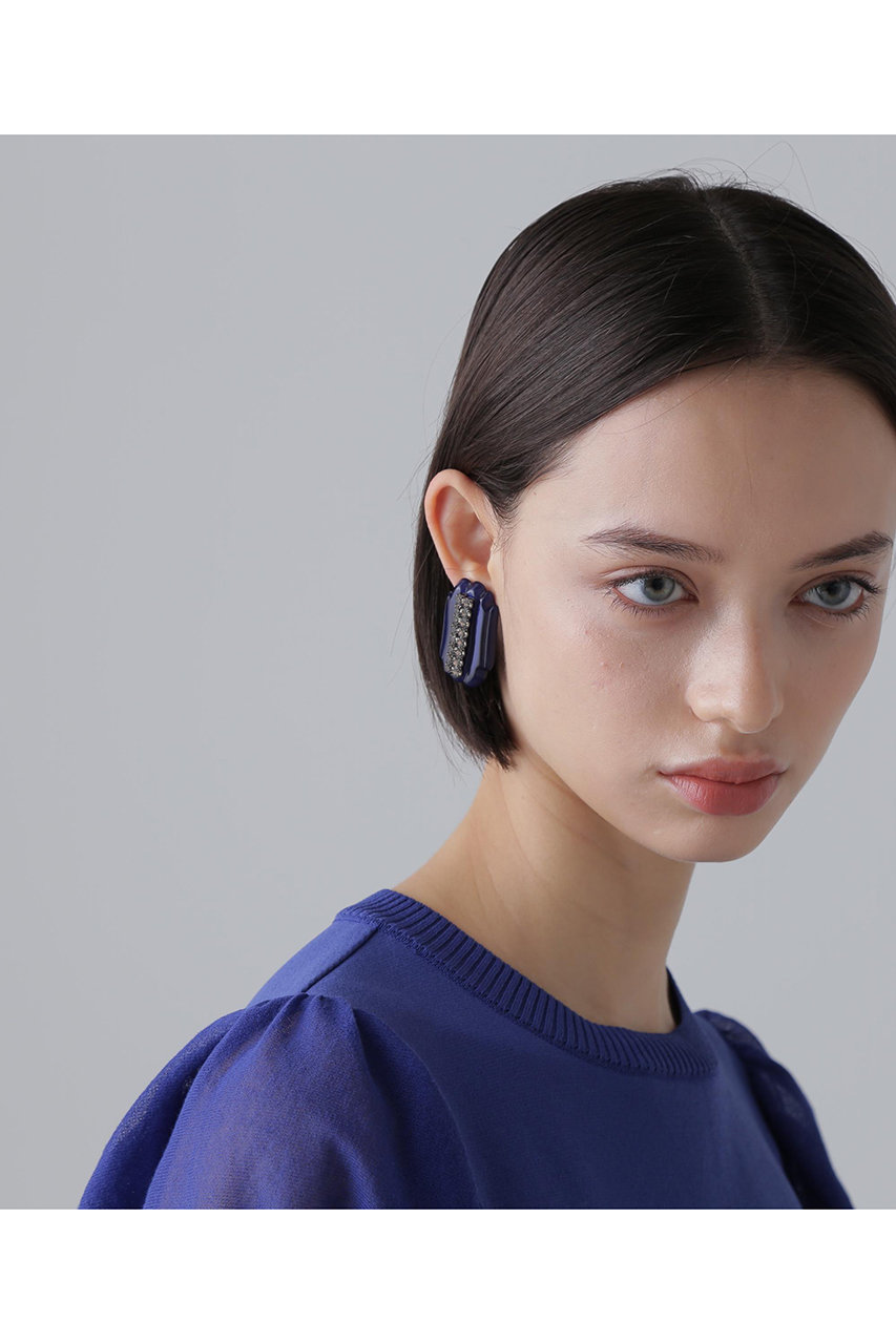 ADORE マドレーヌビジューピアス (ブルー, -) アドーア ELLE SHOP ADORE マドレーヌビジューピアス (ブルー, -) アドーア ELLE SHOP