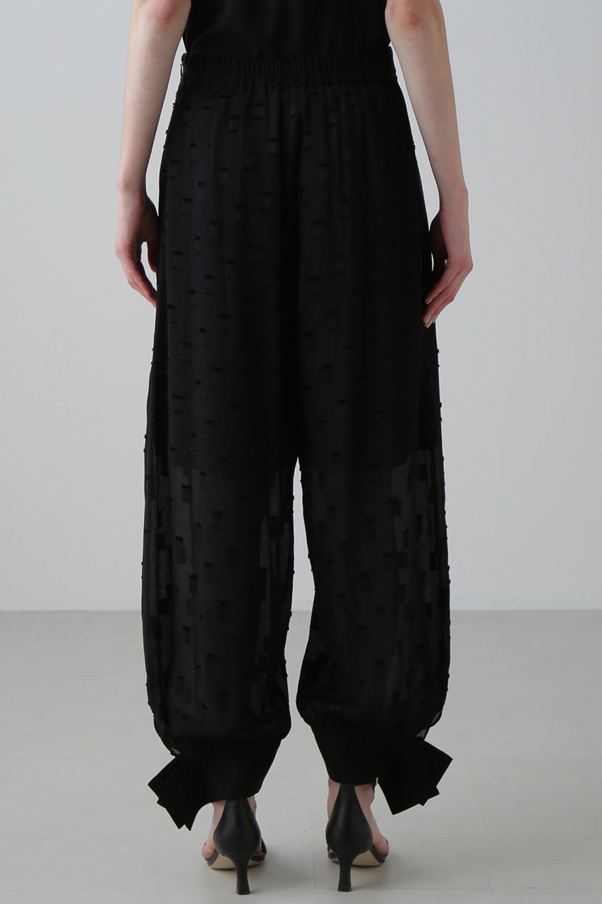 23AW 完売品✨アドーア ウィンドーペンジャガードパンツ グログラン 黒 36 23AW 完売品✨アドーア ウィンドーペンジャガードパンツ