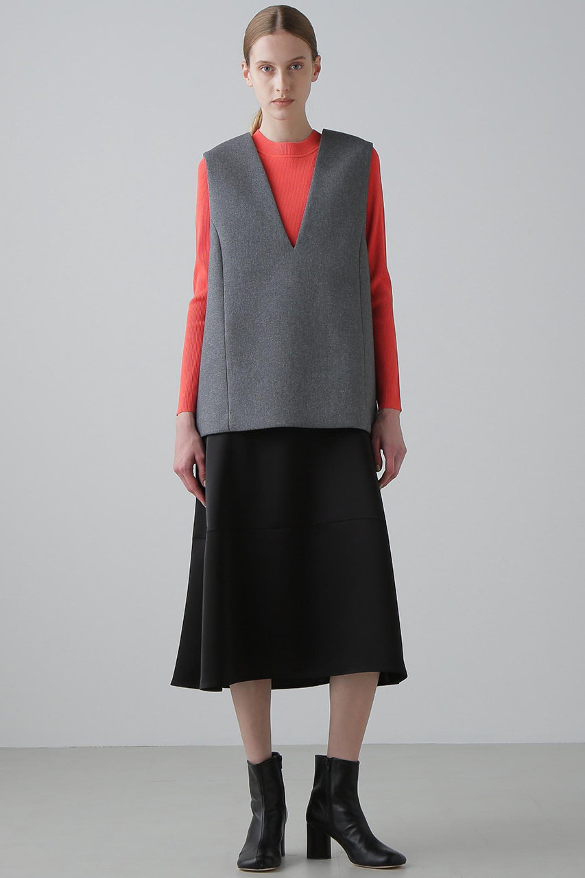 ADORE(アドーア)｜◇カルゼスポンジボンディングワンピース/グレー の