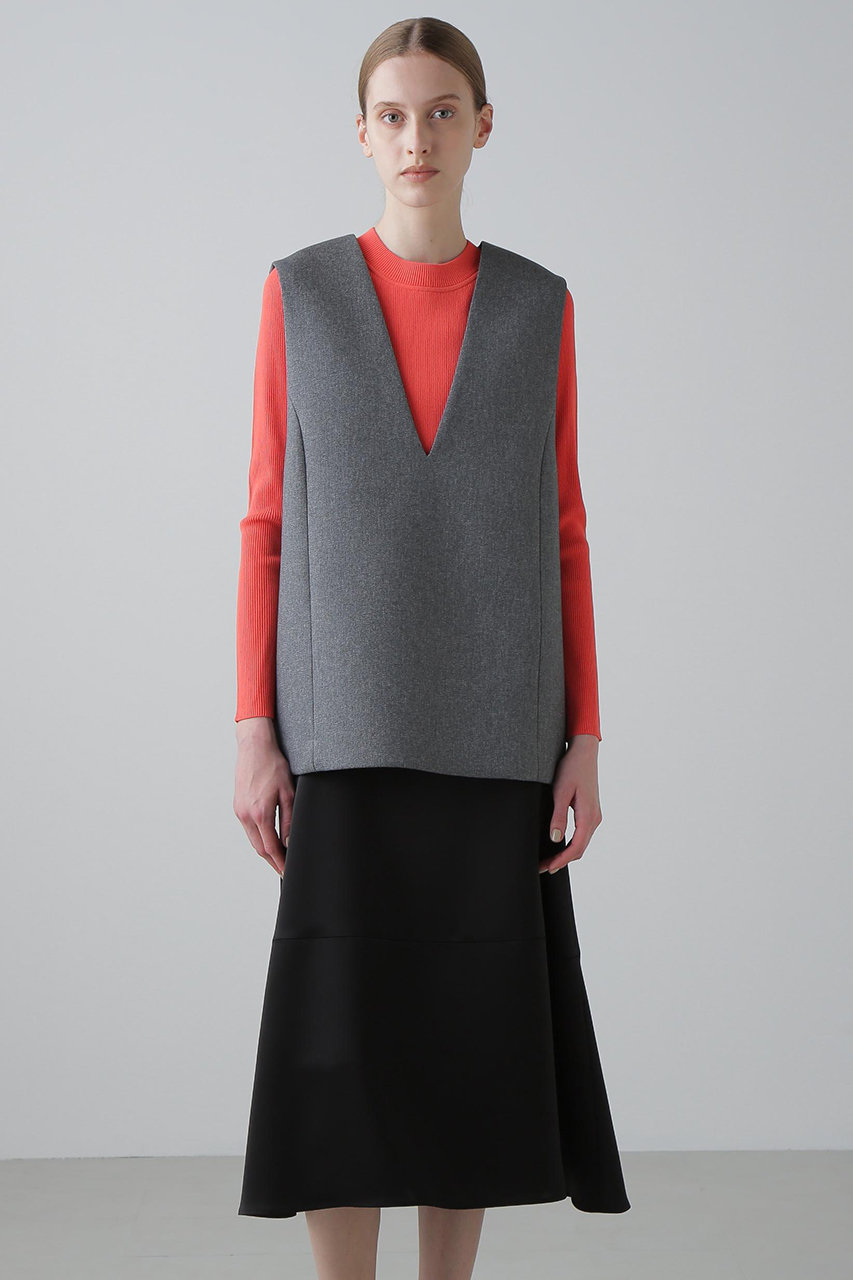 ADORE(アドーア)｜◇カルゼスポンジボンディングワンピース/グレー の