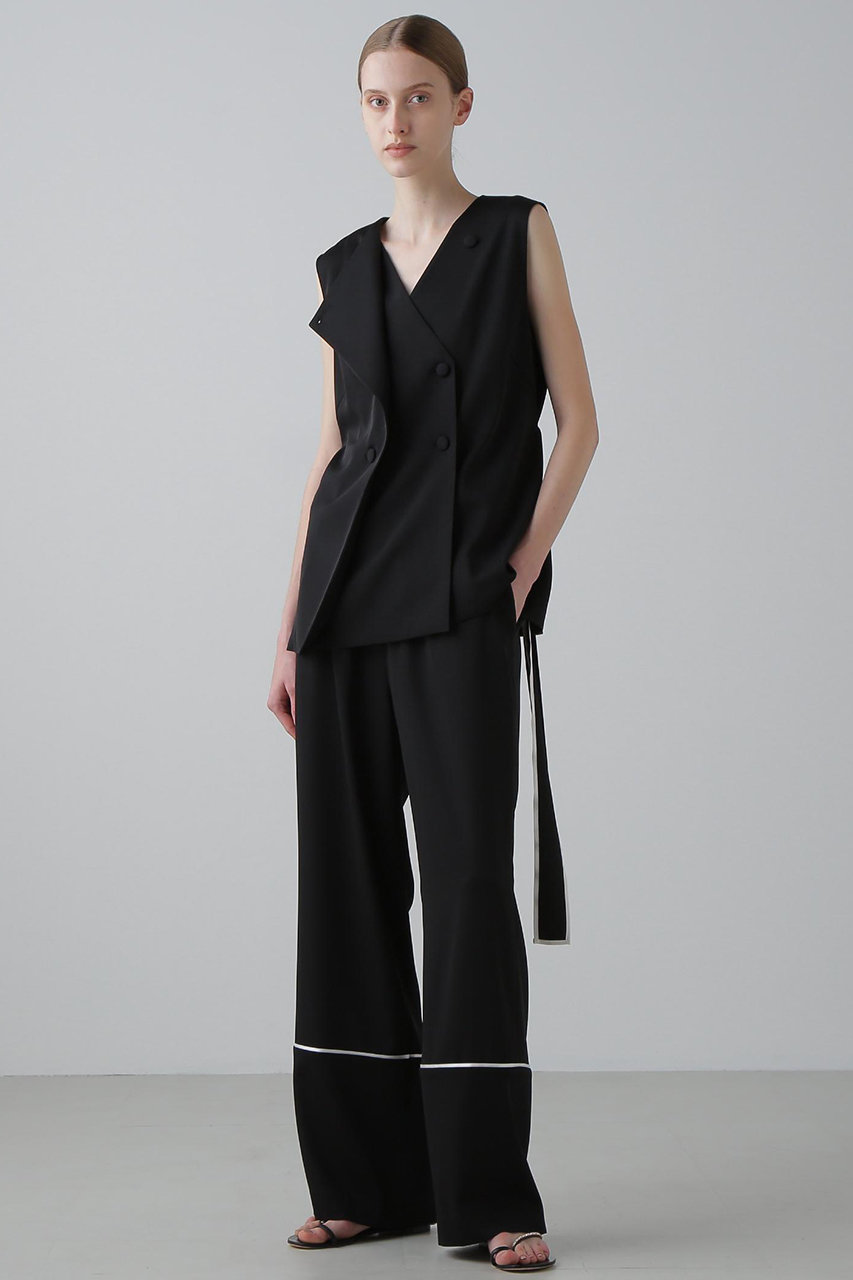 ADORE(アドーア)｜◇ストレッチダブルクロスジレ/ブラック の通販