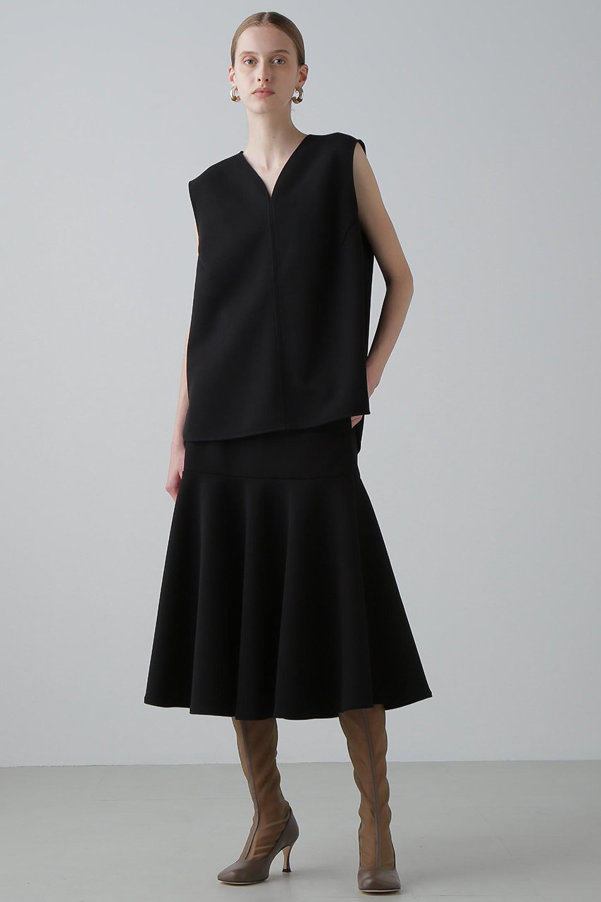 ADORE(アドーア)｜◇ボンディングジャージーカットソー/ブラック の