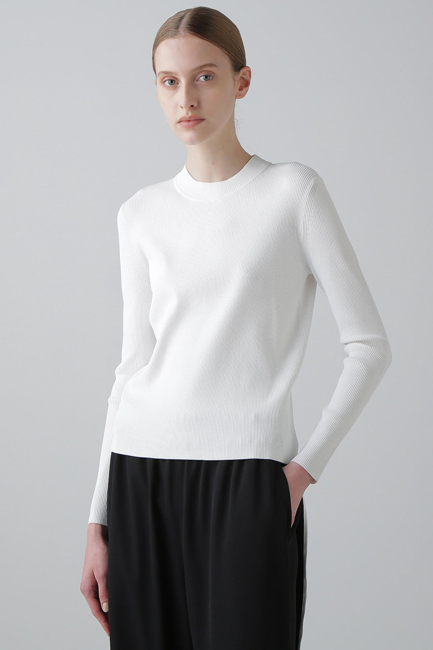 ADORE(アドーア)｜◇ベーシックリブニット/ホワイト の通販｜ELLESHOP