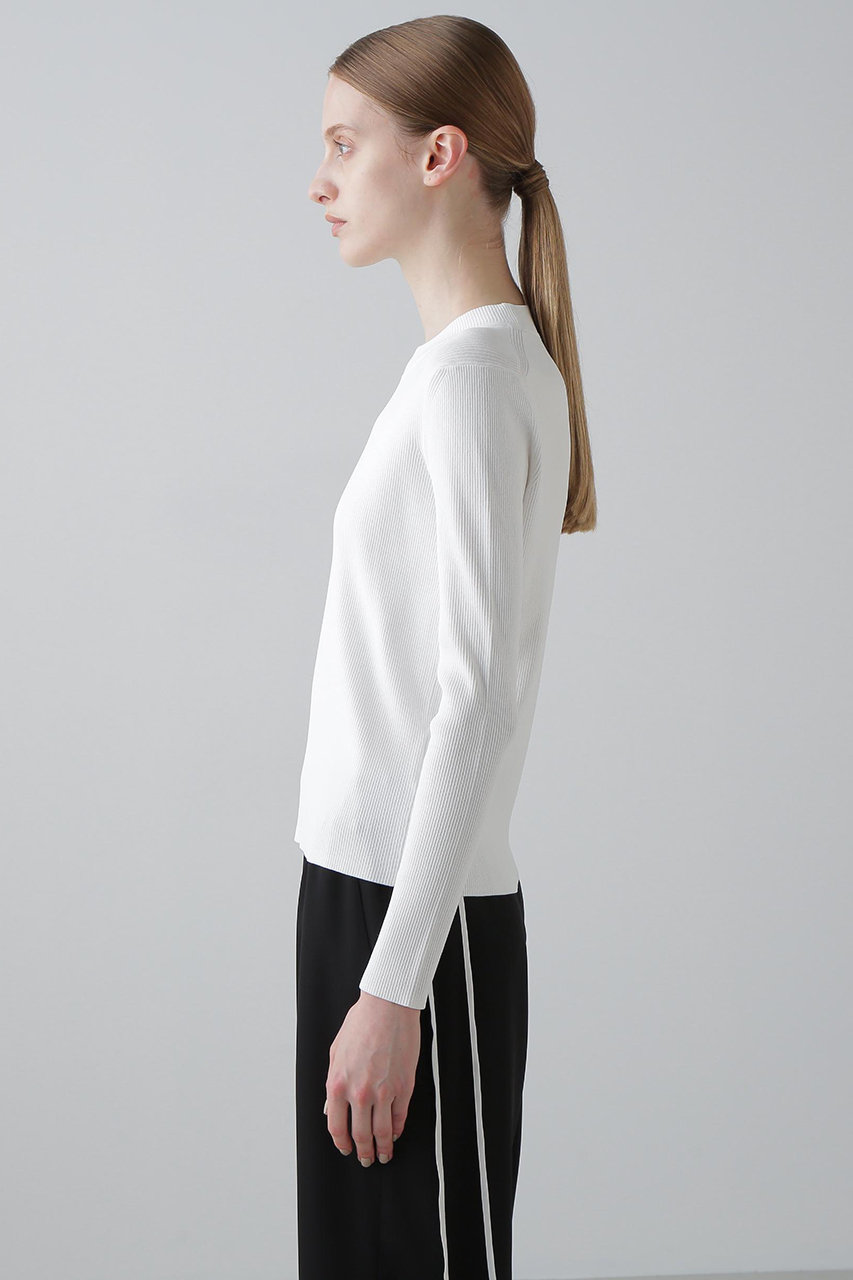 ADORE(アドーア)｜◇ベーシックリブニット/ホワイト の通販｜ELLESHOP