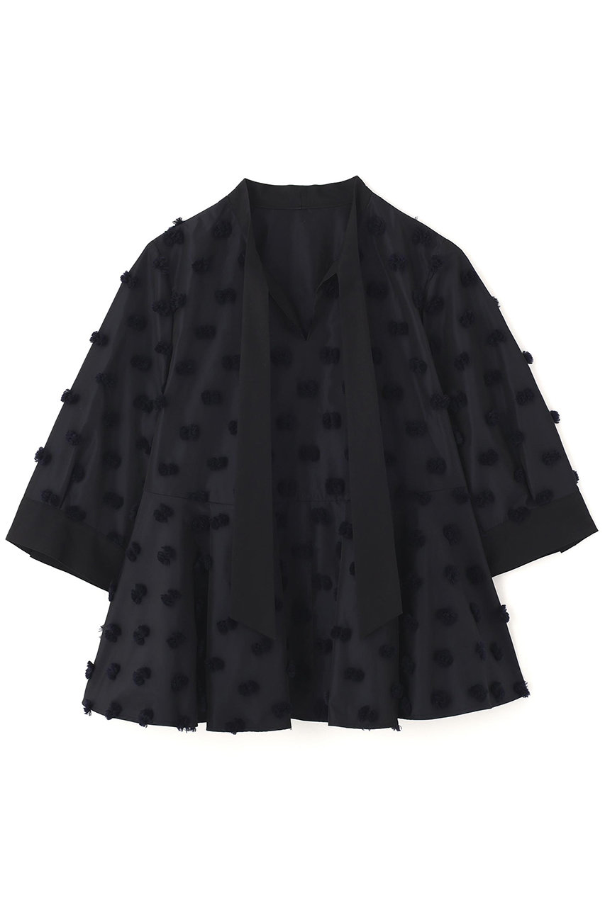 ADORE ラビットテールジャガードブラウス (ネイビー, 38) アドーア ELLE SHOP ADORE ラビットテールジャガードブラウス (ネイビー, 38) アドーア ELLE SHOP