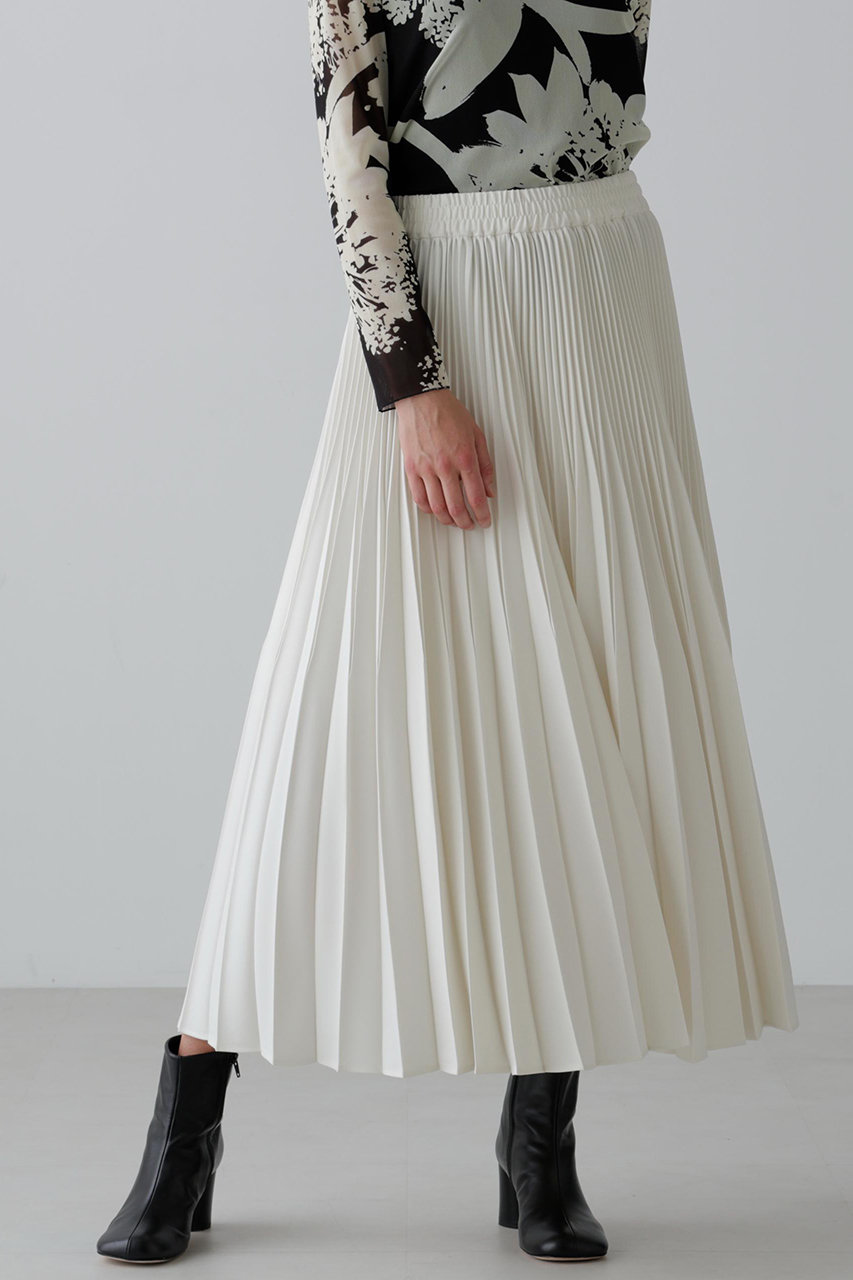 ADORE(アドーア)｜ストレッチジョーゼットスカート/ホワイト の通販