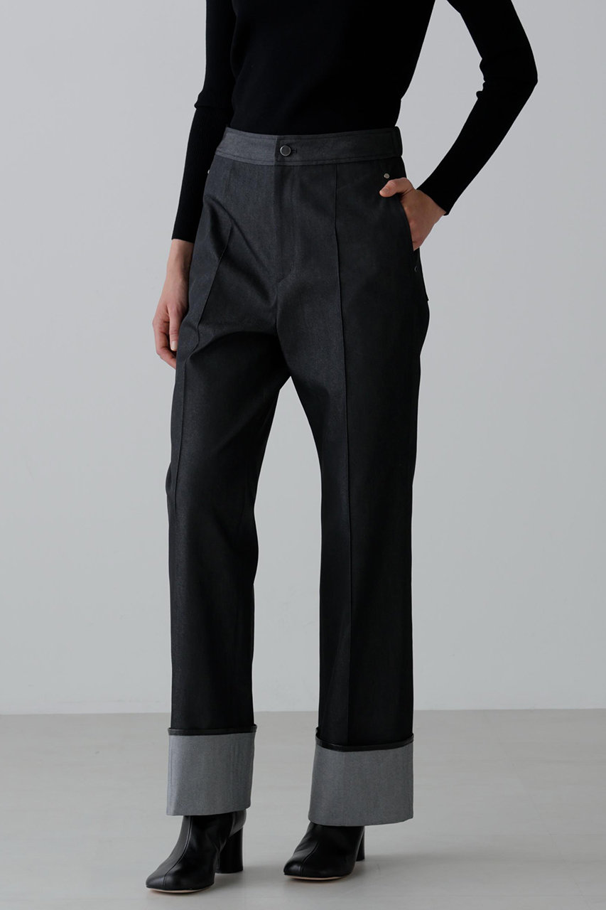 ADORE(アドーア)｜デニムライクストレッチパンツ/ブラック の通販