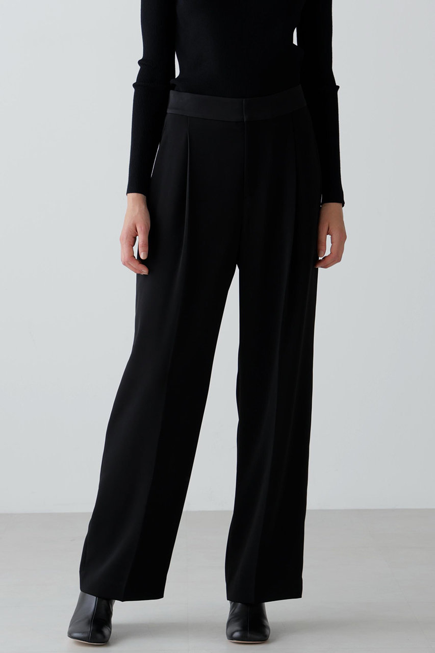 ADORE(アドーア)｜ストレッチジョーゼットパンツ/ブラック の通販