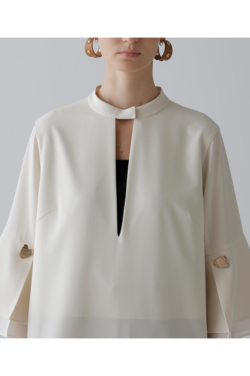 ADORE(アドーア)｜シックアンドシンカチオンツイルワンピース/ホワイト