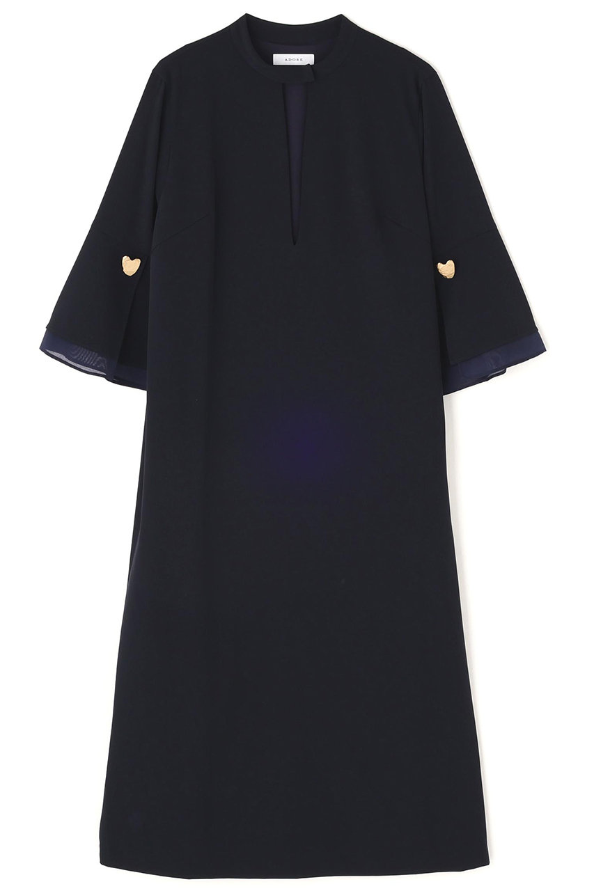 ADORE シックアンドシンカチオンツイルワンピース (ネイビー, 38) アドーア ELLE SHOP ADORE シックアンドシンカチオンツイルワンピース (ネイビー, 38) アドーア ELLE SHOP