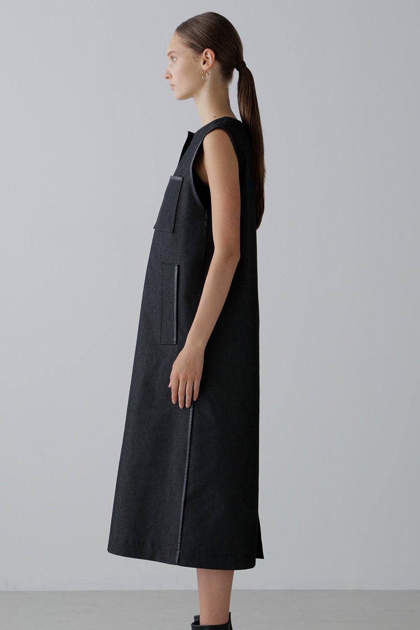 専用【極美品】アドーア オックスデニムワンピース トリアセテート 38 M 黒 ハイブリッドデニムワンピース | ADORE（アドーア） ｜【公式