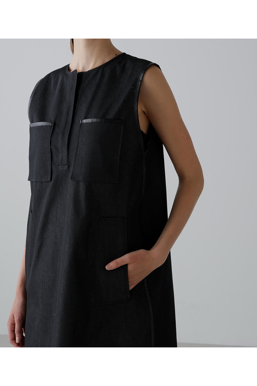 ADORE(アドーア)｜デニムライクストレッチワンピース/ブラック